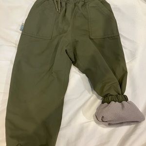 Jan & Jul kids fleece lined rain pants. Size 3.